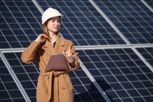 A Female Solar Energy Engineer