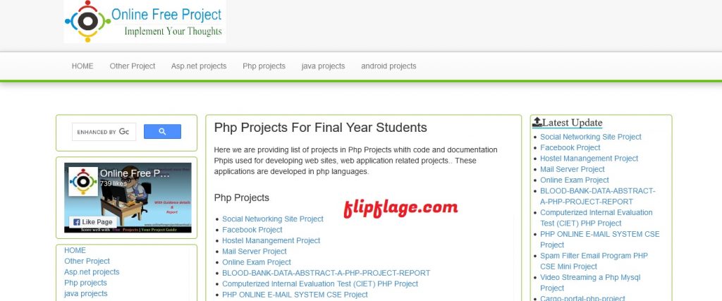 Online Free Project Download - Free PHP Script