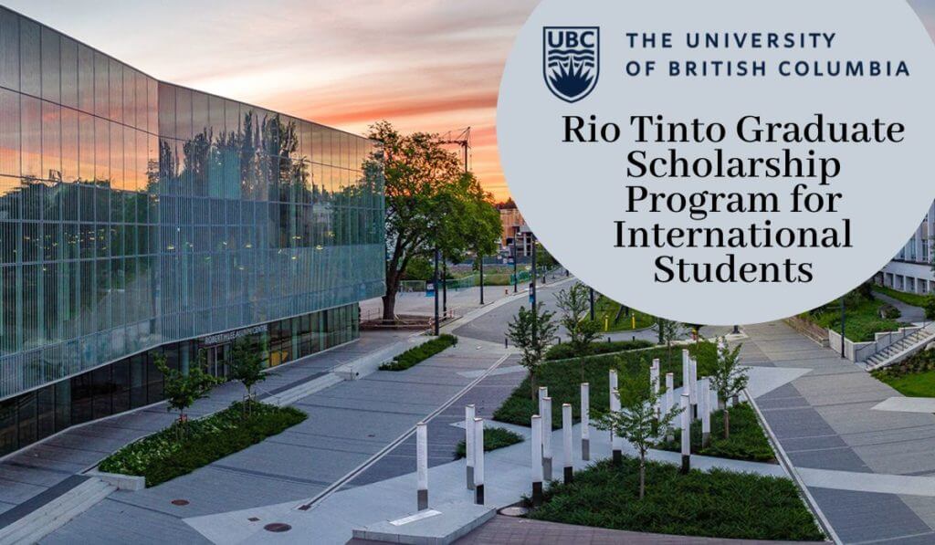 Rio Tinto Graduate scholarship program